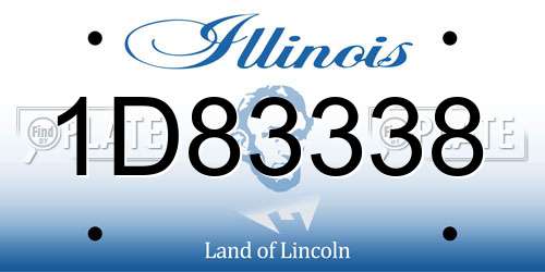 1D83338 Illinois License Plate