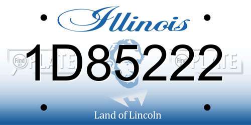 1D85222 Illinois License Plate