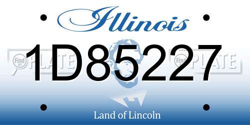 1D85227 Illinois License Plate