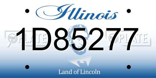 1D85277 Illinois License Plate