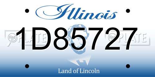 1D85727 Illinois License Plate