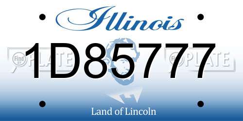 1D85777 Illinois License Plate