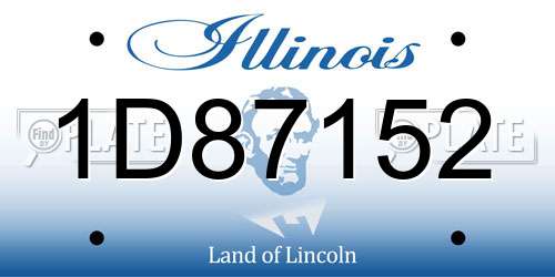 1D87152 Illinois License Plate