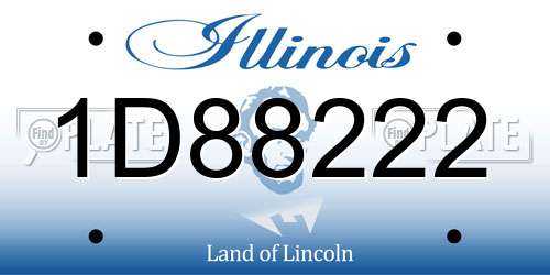 1D88222 Illinois License Plate
