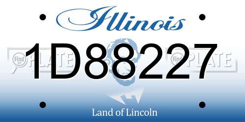 1D88227 Illinois License Plate