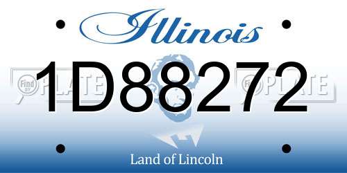 1D88272 Illinois License Plate