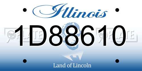1D88610 Illinois License Plate