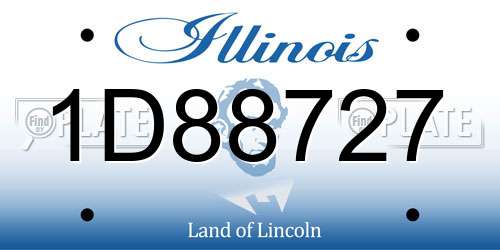 1D88727 Illinois License Plate