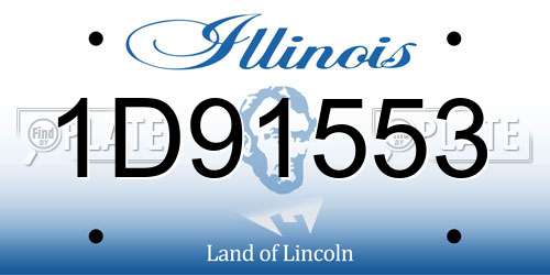 1D91553 Illinois License Plate