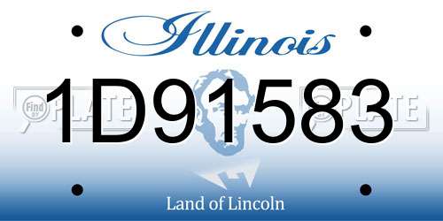 1D91583 Illinois License Plate