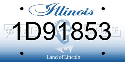 1D91853 Illinois License Plate