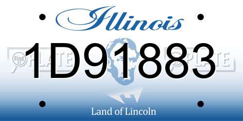1D91883 Illinois License Plate