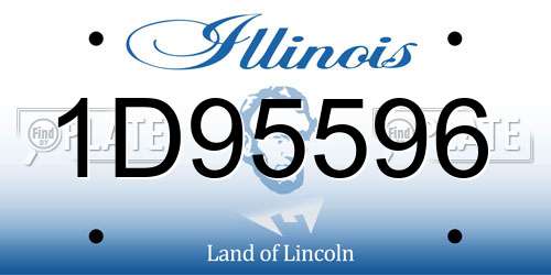 1D95596 Illinois License Plate