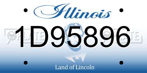 1D95896 Illinois License Plate