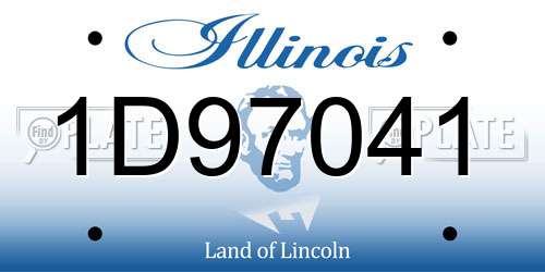 1D97041 Illinois License Plate