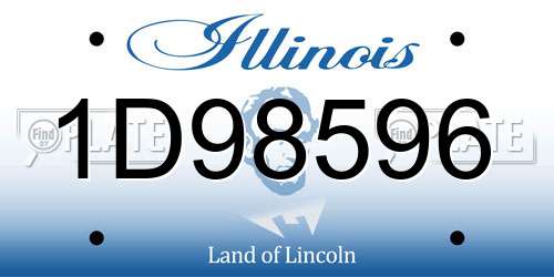 1D98596 Illinois License Plate