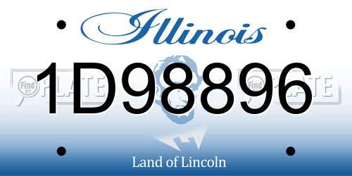 1D98896 Illinois License Plate