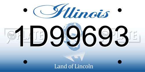 1D99693 Illinois License Plate