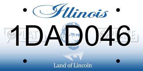 1DAD046 Illinois License Plate