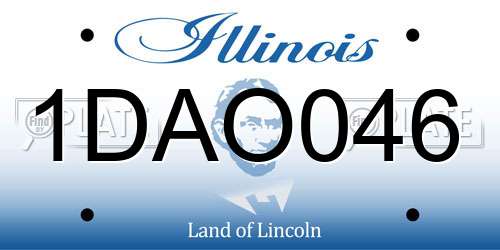 1DAO046 Illinois License Plate