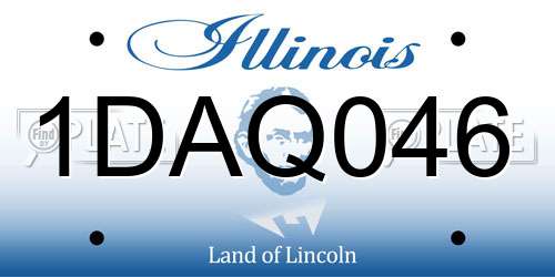 1DAQ046 Illinois License Plate
