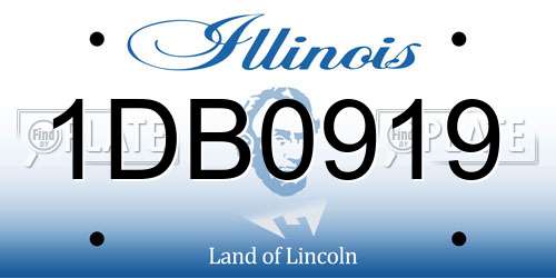 1DB0919 Illinois License Plate