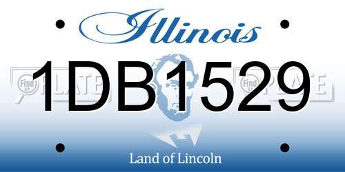 1DB1529 Illinois License Plate
