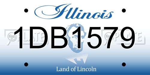 1DB1579 Illinois License Plate