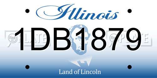 1DB1879 Illinois License Plate