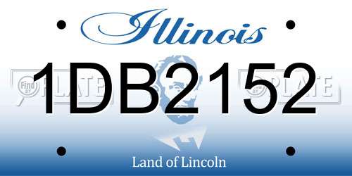 1DB2152 Illinois License Plate