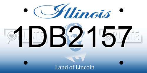 1DB2157 Illinois License Plate