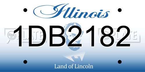 1DB2182 Illinois License Plate