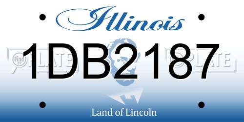 1DB2187 Illinois License Plate