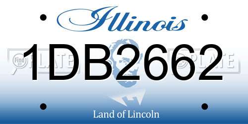 1DB2662 Illinois License Plate