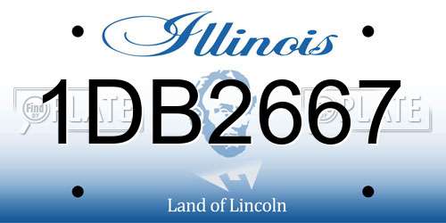 1DB2667 Illinois License Plate