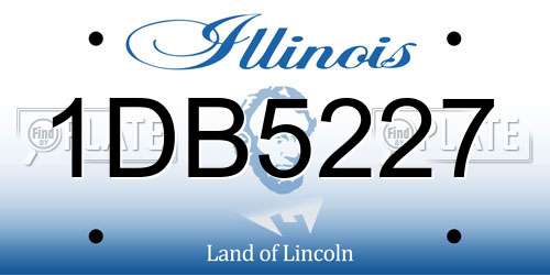 1DB5227 Illinois License Plate