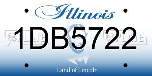 1DB5722 Illinois License Plate