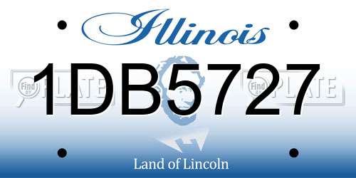 1DB5727 Illinois License Plate