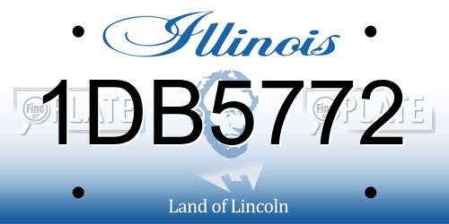 1DB5772 Illinois License Plate