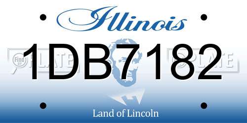 1DB7182 Illinois License Plate