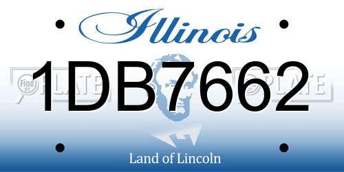 1DB7662 Illinois License Plate