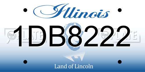 1DB8222 Illinois License Plate