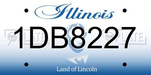1DB8227 Illinois License Plate
