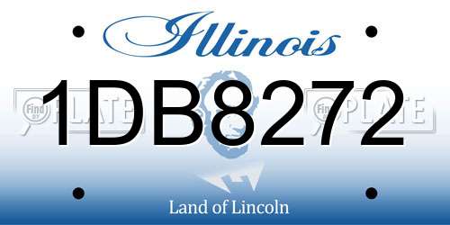 1DB8272 Illinois License Plate