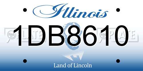 1DB8610 Illinois License Plate