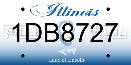 1DB8727 Illinois License Plate