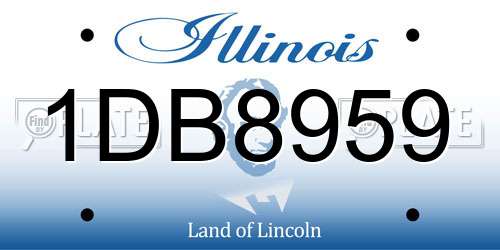1DB8959 Illinois License Plate