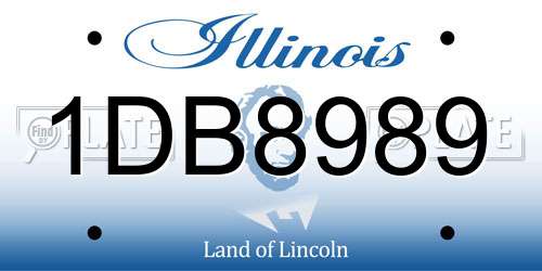 1DB8989 Illinois License Plate