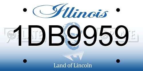1DB9959 Illinois License Plate