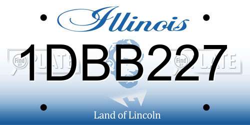 1DBB227 Illinois License Plate